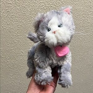 Hasbro FurReal Friends Walkin Kitty Meows Gray White Plush Toy TESTED WORKS